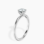 18kt White Gold Four Prong Solitaire 1.5mm Lab Diamond Ring standing product image one