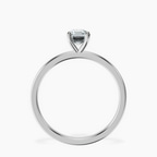 18kt White Gold Four Prong Solitaire 1.5mm Lab Diamond Ring side right image one