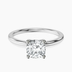 Platinum Four Prong Solitaire 1.5mm Lab Diamond Ring front image