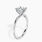 9ct White Gold Four Prong Solitaire 1.5mm Lab Diamond Ring standing product image one