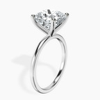 18kt White Gold Four Prong Solitaire 1.5mm Lab Diamond Ring standing product image one