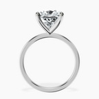 18kt White Gold Four Prong Solitaire 1.5mm Lab Diamond Ring side right image one