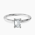 14kt White Gold Four Prong Solitaire 1.5mm Lab Diamond Ring front image
