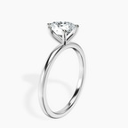 Platinum Four Prong Solitaire 1.5mm Lab Diamond Ring standing product image one