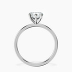 Platinum Four Prong Solitaire 1.5mm Lab Diamond Ring side right image one