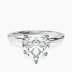 Platinum Four Prong Solitaire 1.5mm Lab Diamond Ring front image