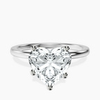 10kt White Gold Four Prong Solitaire 1.5mm Lab Diamond Ring front image
