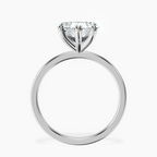 10kt White Gold Four Prong Solitaire 1.5mm Lab Diamond Ring side right image one