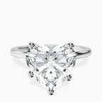 Platinum Four Prong Solitaire 1.5mm Lab Diamond Ring front image
