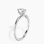 10kt White Gold Four Prong Solitaire 1.5mm Lab Diamond Ring standing product image one