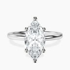 9ct White Gold Four Prong Solitaire 1.5mm Lab Diamond Ring front image