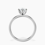 9ct White Gold Four Prong Solitaire 1.5mm Lab Diamond Ring side right image one