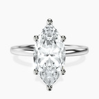 Platinum Four Prong Solitaire 1.5mm Lab Diamond Ring front image