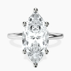 Platinum Four Prong Solitaire 1.5mm Lab Diamond Ring front image