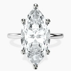 18kt White Gold Four Prong Solitaire 1.5mm Lab Diamond Ring front image