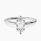 10kt White Gold Four Prong Solitaire 1.5mm Lab Diamond Ring front image