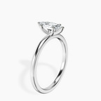 10kt White Gold Four Prong Solitaire 1.5mm Lab Diamond Ring standing product image one