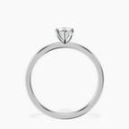 10kt White Gold Four Prong Solitaire 1.5mm Lab Diamond Ring side right image one