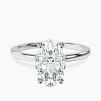 Platinum Four Prong Solitaire 1.5mm Lab Diamond Ring front image
