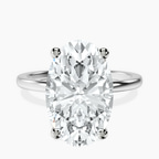 18kt White Gold Four Prong Solitaire 1.5mm Lab Diamond Ring front image