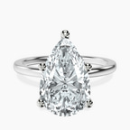 Platinum Four Prong Solitaire 1.5mm Lab Diamond Ring front image