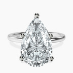 14kt White Gold Four Prong Solitaire 1.5mm Lab Diamond Ring front image