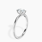 10kt White Gold Four Prong Solitaire 1.5mm Lab Diamond Ring standing product image one