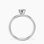 10kt White Gold Four Prong Solitaire 1.5mm Lab Diamond Ring side right image one