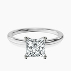 Platinum Four Prong Solitaire 1.5mm Lab Diamond Ring front image