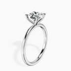 Platinum Four Prong Solitaire 1.5mm Lab Diamond Ring standing product image one