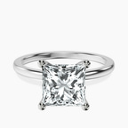 Platinum Four Prong Solitaire 1.5mm Lab Diamond Ring front image