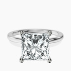 Platinum Four Prong Solitaire 1.5mm Lab Diamond Ring front image
