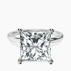 Platinum Four Prong Solitaire 1.5mm Lab Diamond Ring front image