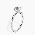 14kt White Gold Four Prong Solitaire 1.5mm Lab Diamond Ring standing product image one