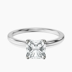 Platinum Four Prong Solitaire 1.5mm Lab Diamond Ring front image