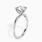 9ct White Gold Four Prong Solitaire 1.5mm Lab Diamond Ring standing product image one