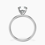 9ct White Gold Four Prong Solitaire 1.5mm Lab Diamond Ring side right image one