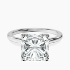 18kt White Gold Four Prong Solitaire 1.5mm Lab Diamond Ring front image