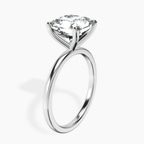18kt White Gold Four Prong Solitaire 1.5mm Lab Diamond Ring standing product image one