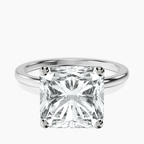18kt White Gold Four Prong Solitaire 1.5mm Lab Diamond Ring front image
