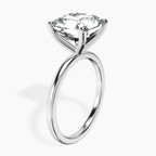 18kt White Gold Four Prong Solitaire 1.5mm Lab Diamond Ring standing product image one