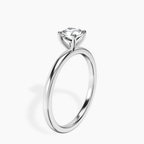 10kt White Gold Four Prong Solitaire 1.5mm Lab Diamond Ring standing product image one