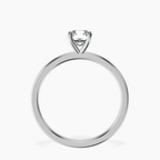 10kt White Gold Four Prong Solitaire 1.5mm Lab Diamond Ring side right image one