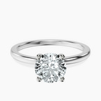 14kt White Gold Four Prong Solitaire 1.5mm Lab Diamond Ring front image