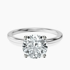 9ct White Gold Four Prong Solitaire 1.5mm Lab Diamond Ring front image