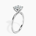 9ct White Gold Four Prong Solitaire 1.5mm Lab Diamond Ring standing product image one