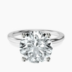 10kt White Gold Four Prong Solitaire 1.5mm Lab Diamond Ring front image
