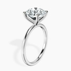 10kt White Gold Four Prong Solitaire 1.5mm Lab Diamond Ring standing product image one