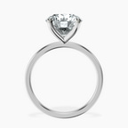 10kt White Gold Four Prong Solitaire 1.5mm Lab Diamond Ring side right image one