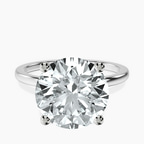 18kt White Gold Four Prong Solitaire 1.5mm Lab Diamond Ring front image